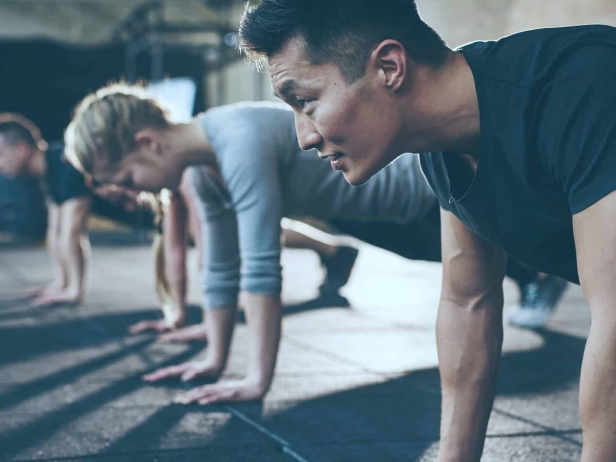 healthy man working out
